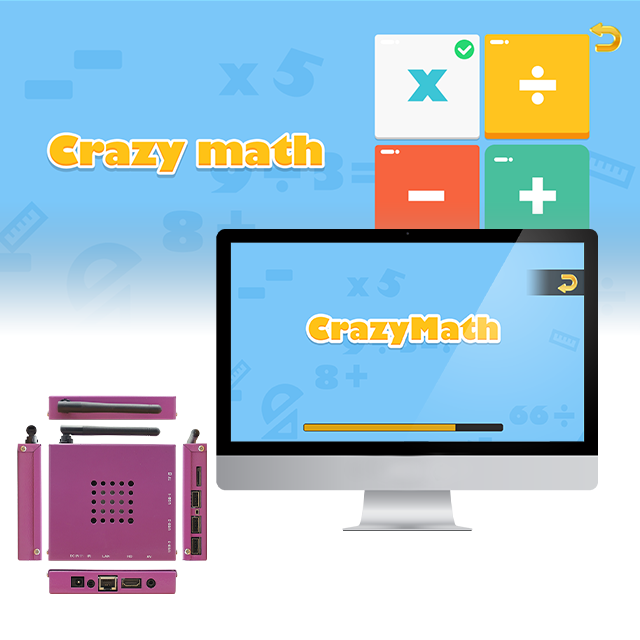 Crazy math kids friendly machine vidoe game console – Gamelinkbox